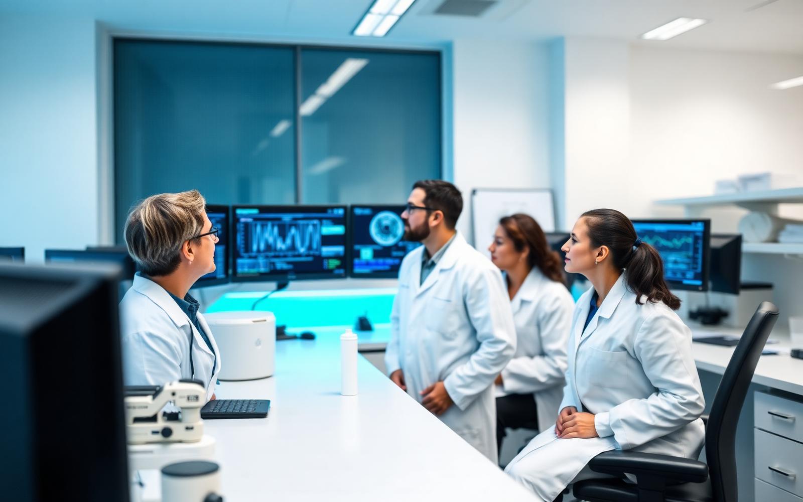 Researchers in a laboratory